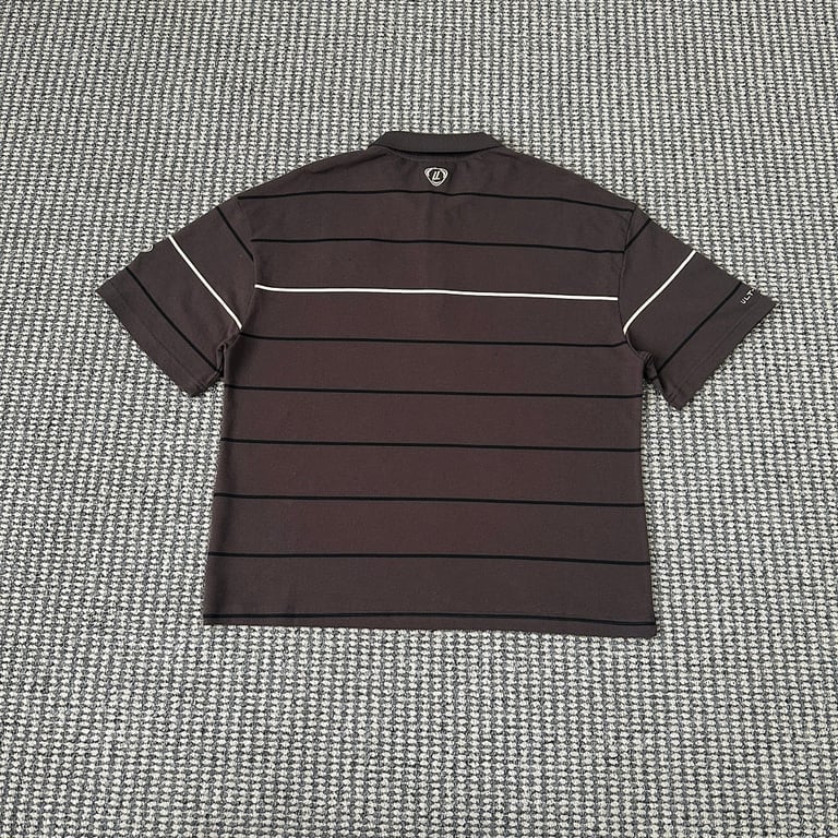 Ultralight Striped Polo Shirt Brown - 10