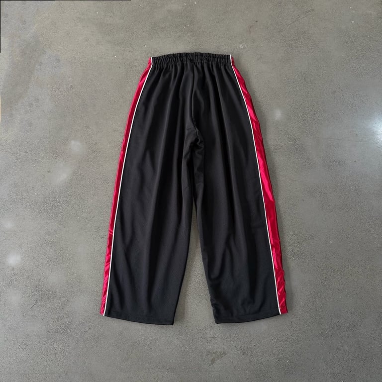 Ultralight Mesh Track Pants Black Red - 14