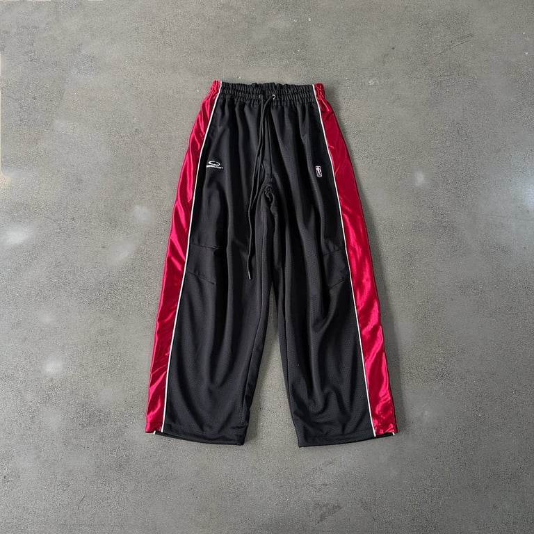 Ultralight Mesh Track Pants Black Red - 4
