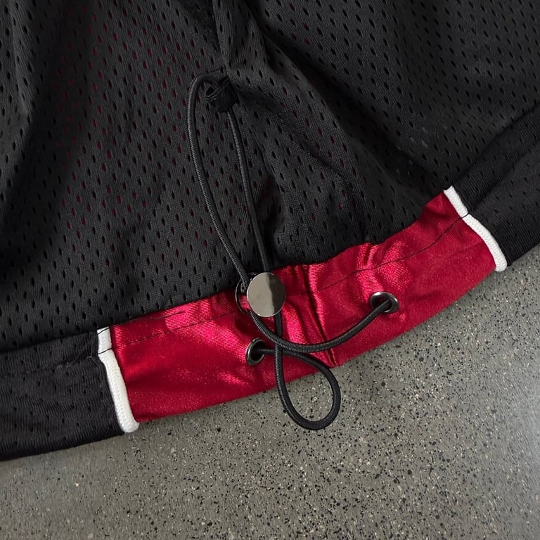 Ultralight NBA Style Track Jacket Black Red - 14