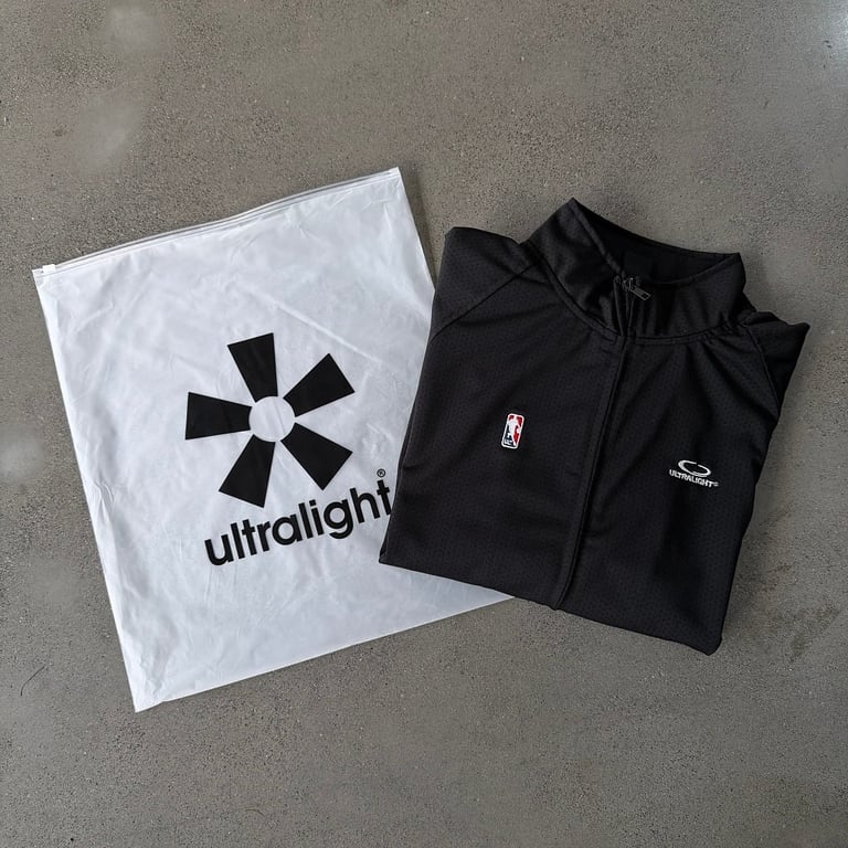 Ultralight NBA Style Track Jacket Black Red - 4