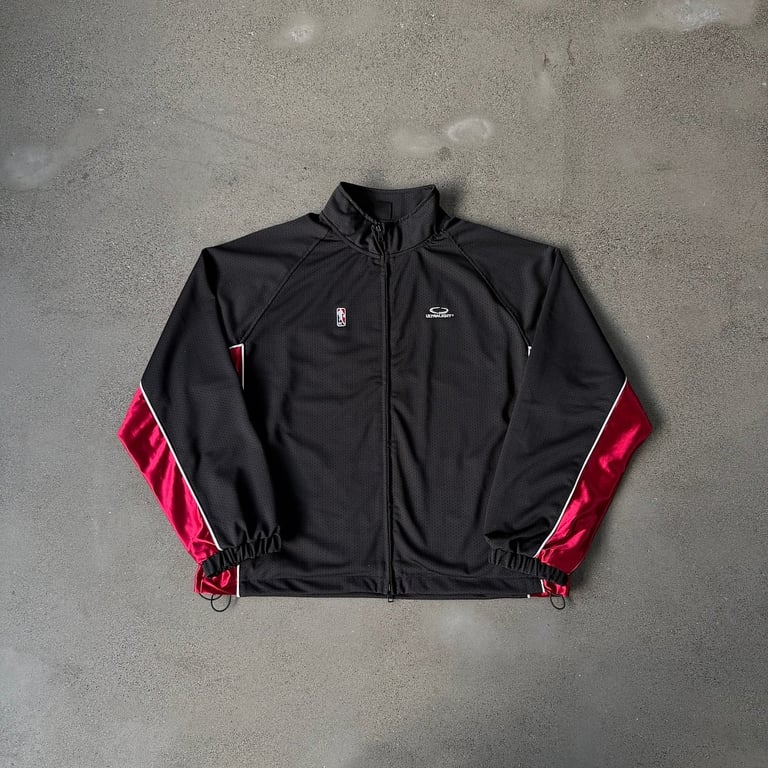 Ultralight NBA Style Track Jacket Black Red - 6
