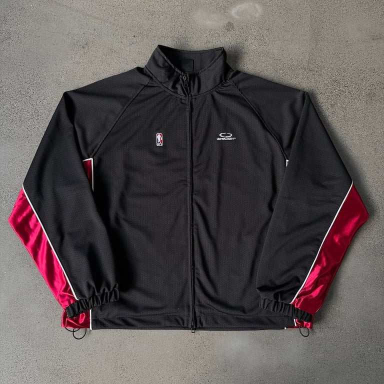 Ultralight NBA Style Track Jacket Black Red - 7