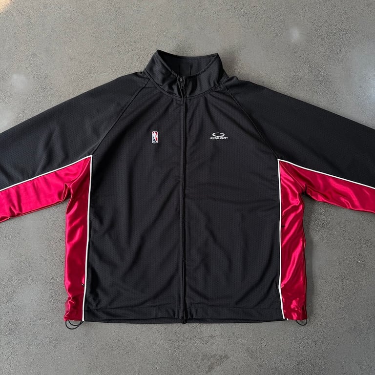 Ultralight NBA Style Track Jacket Black Red - 9