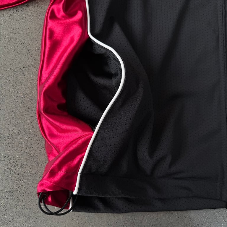 Ultralight NBA Style Track Jacket Black Red - 10