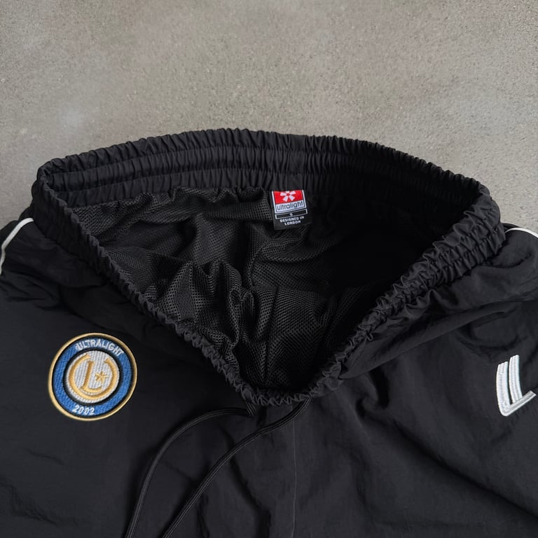 Ultralight Black Track Pants with Blue Accents - 15