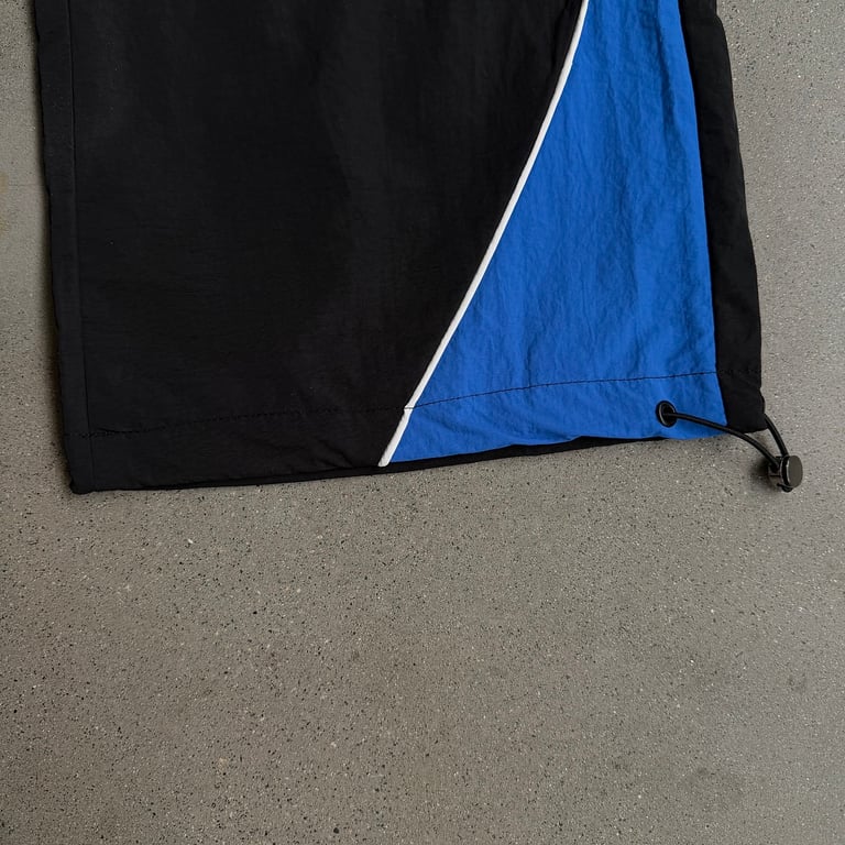 Ultralight Black Track Pants with Blue Accents - 17