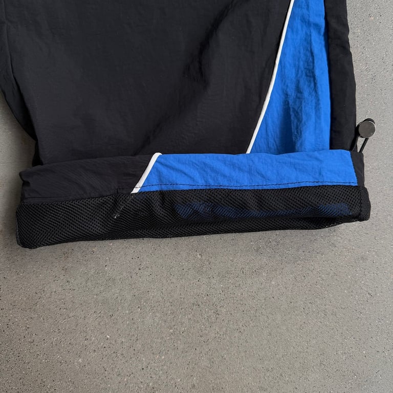 Ultralight Black Track Pants with Blue Accents - 19