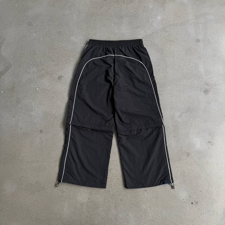 Ultralight Black Track Pants with Blue Accents - 21