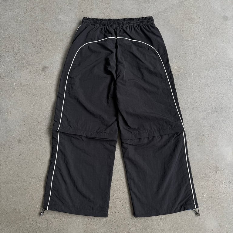 Ultralight Black Track Pants with Blue Accents - 22