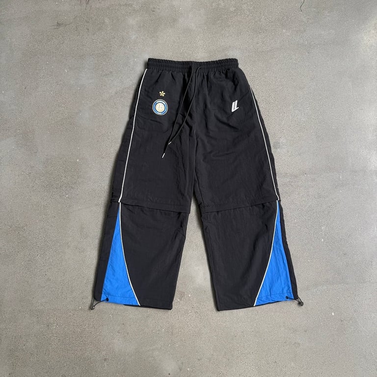 Ultralight Black Track Pants with Blue Accents - 4