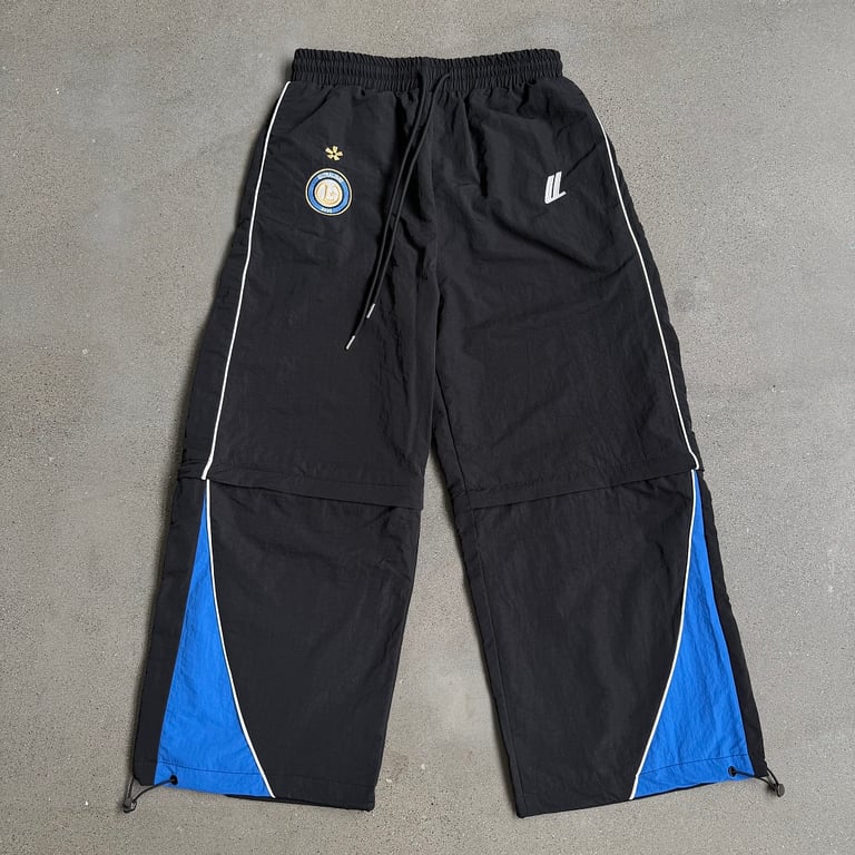 Ultralight Black Track Pants with Blue Accents - 5