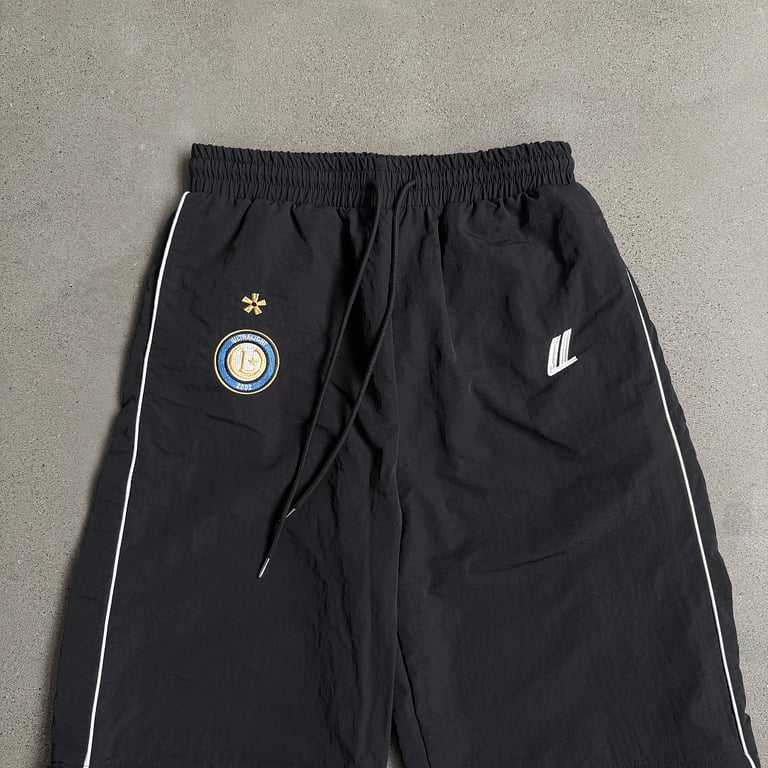 Ultralight Black Track Pants with Blue Accents - 9