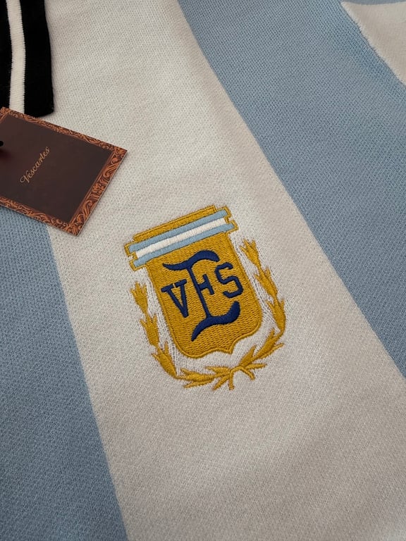 Vescartes Argentine Striped Knit Polo - 8
