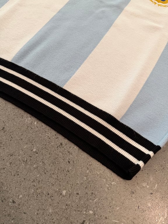 Vescartes Argentine Striped Knit Polo - 9