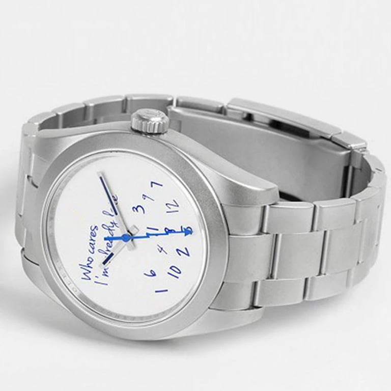 Rolex Datejust "Who Cares I'm Already Late" White Dial