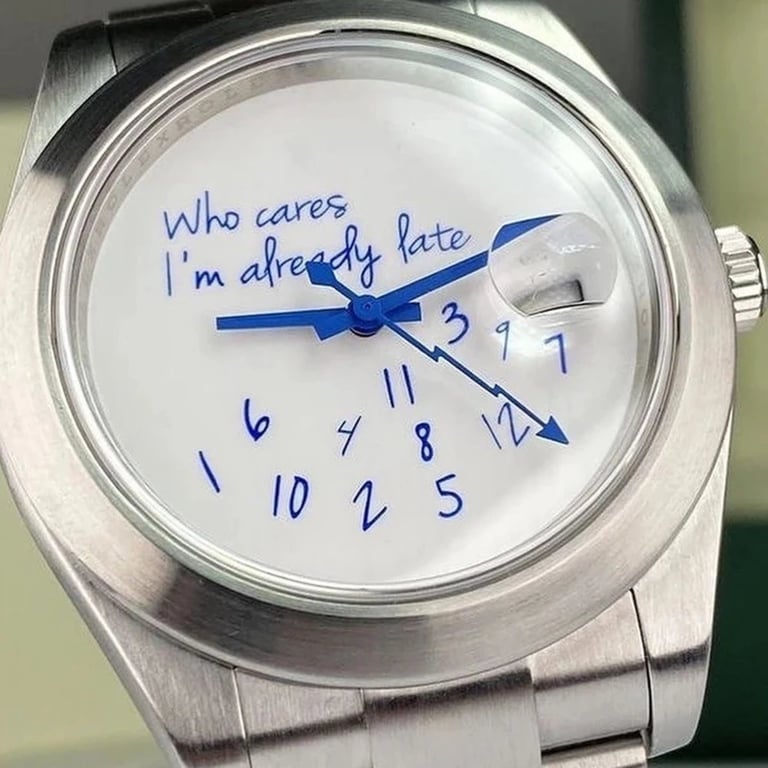 Rolex Datejust "Who Cares I'm Already Late" White Dial - 3