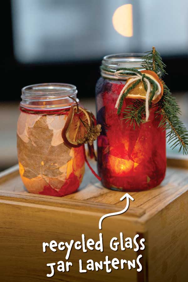 Natural DIY Holiday Decorations Lanterns
