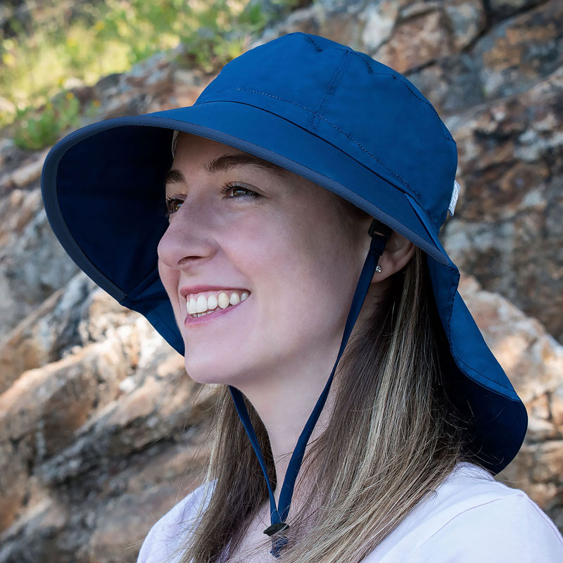 Adult Cotton Adventure Hats, Navy with Navy Trim