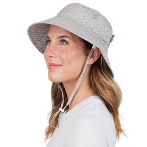Adult Cotton Bucket Hats | Grey Herringbone