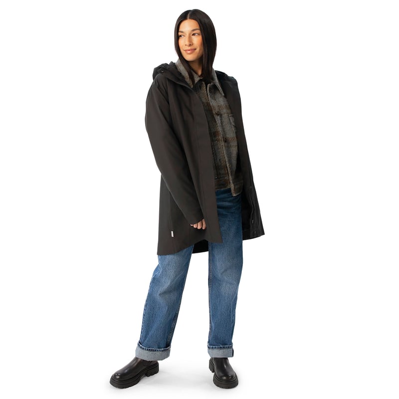 Impermeable Noir - Taille XS, Coupe Regular, Longueur Hanches - Neuf Sans étiquette