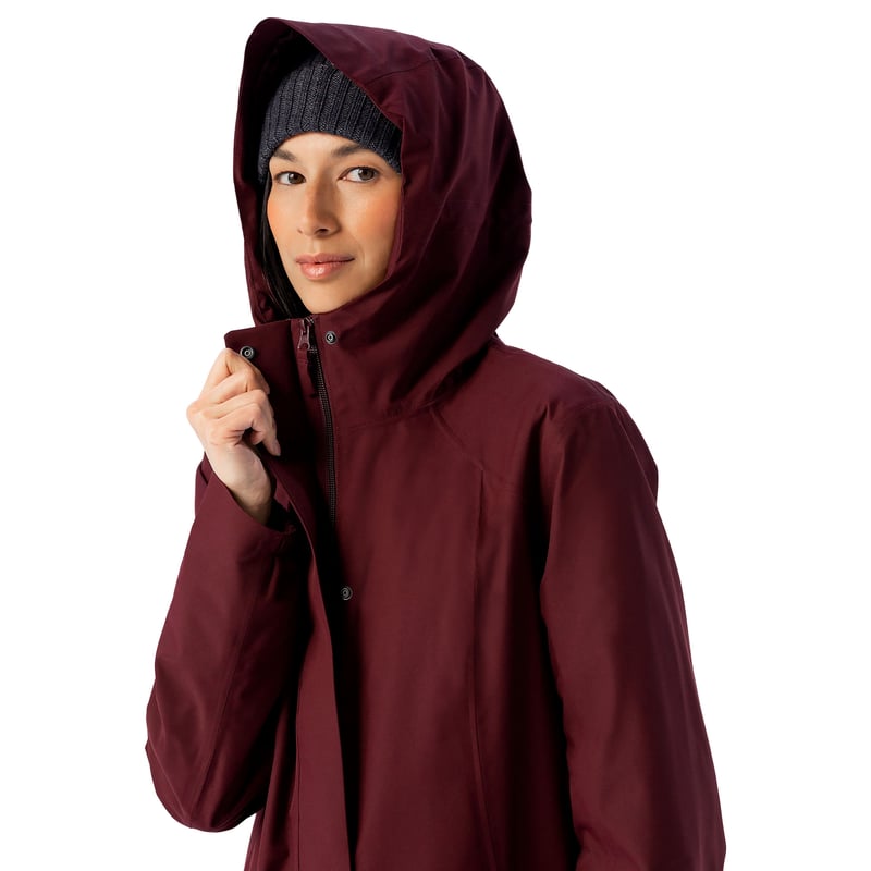 Women's Waterproof Rain Jackets | Burgundy