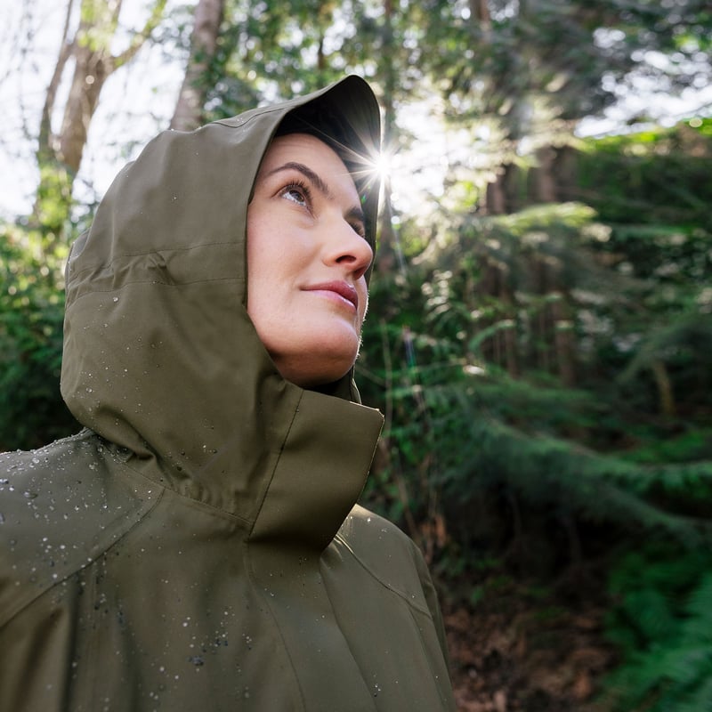 Women's Waterproof Rain Jackets | Moss Green