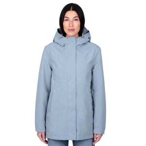 Women's Fleece Lined Rain Jacket | Dusty Blue