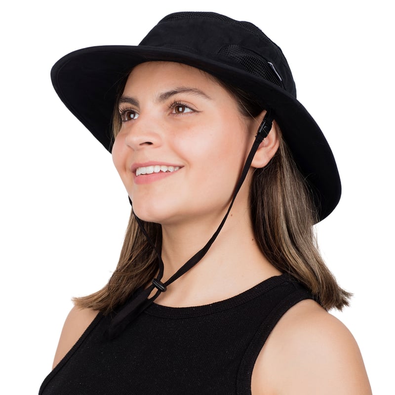 Adult Packable Hiking Hats | Black