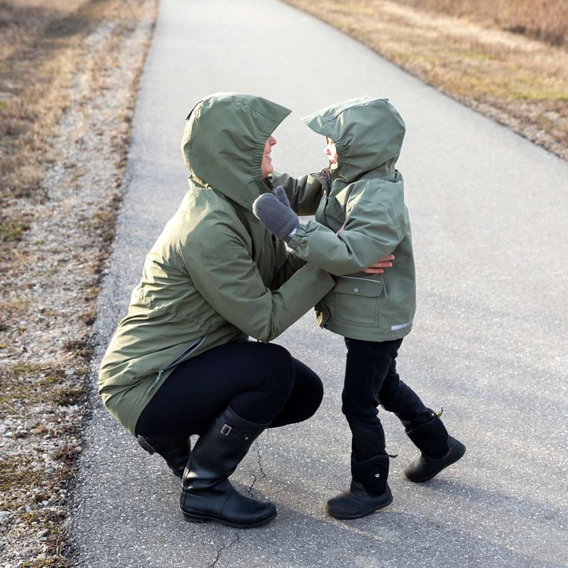 Womens Adjustable Rain Jackets | Army Green