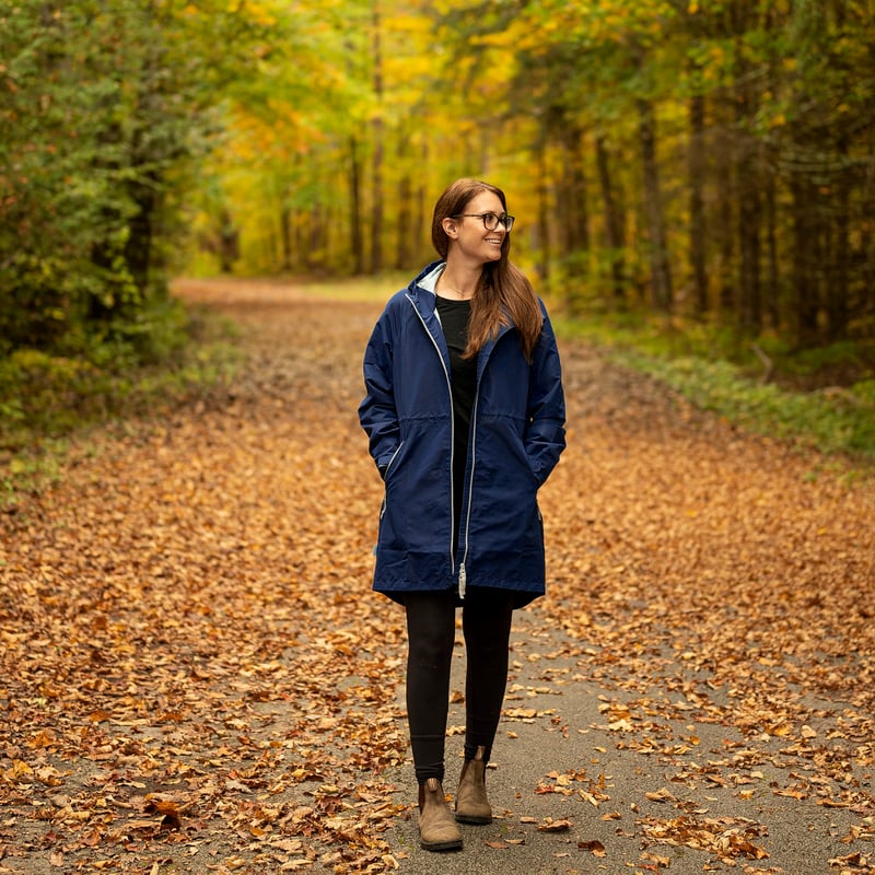 Womens Adjustable Rain Jackets | Navy