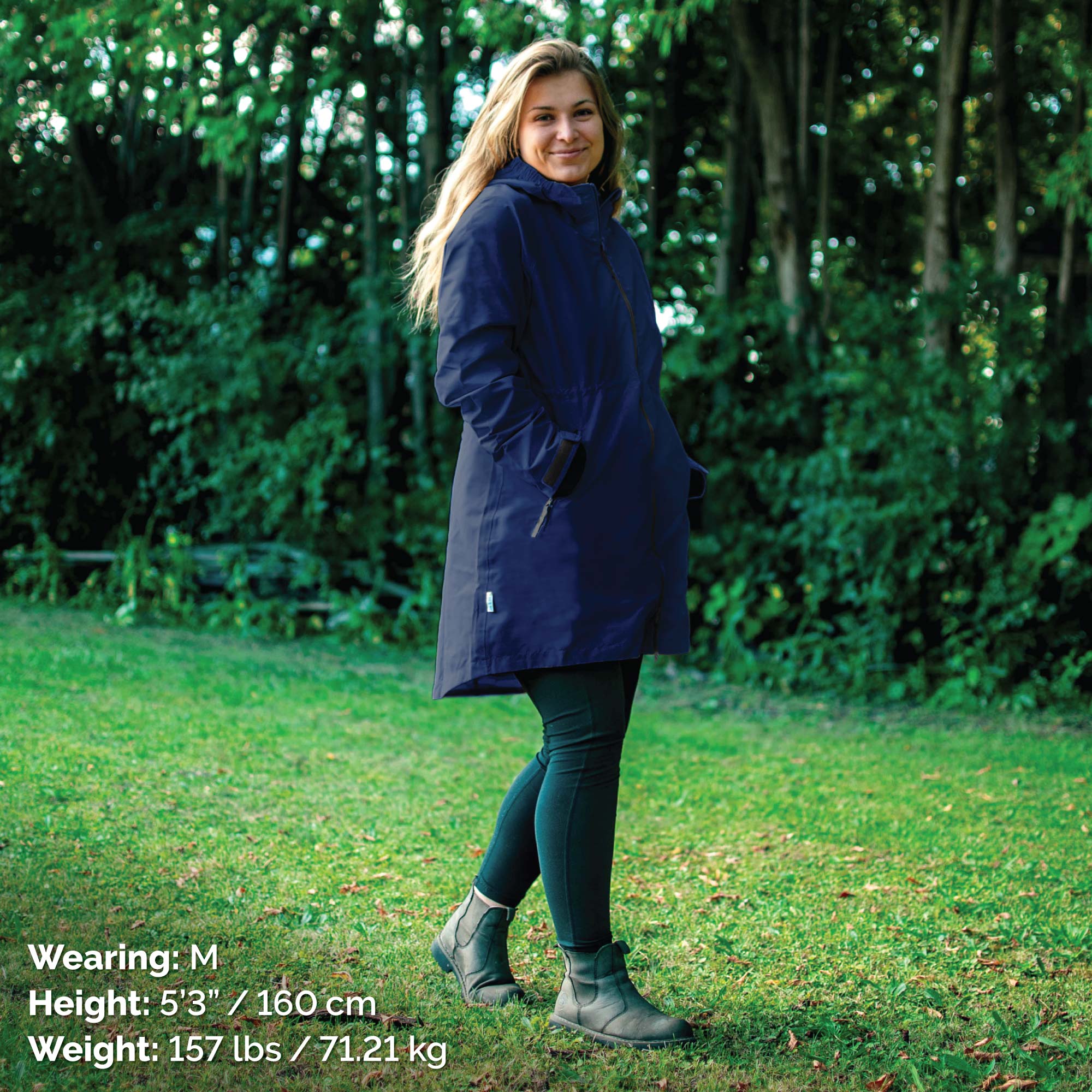 Navy sales waterproof coat