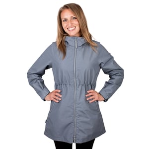 Womens Adjustable Rain Jackets | Heather Grey