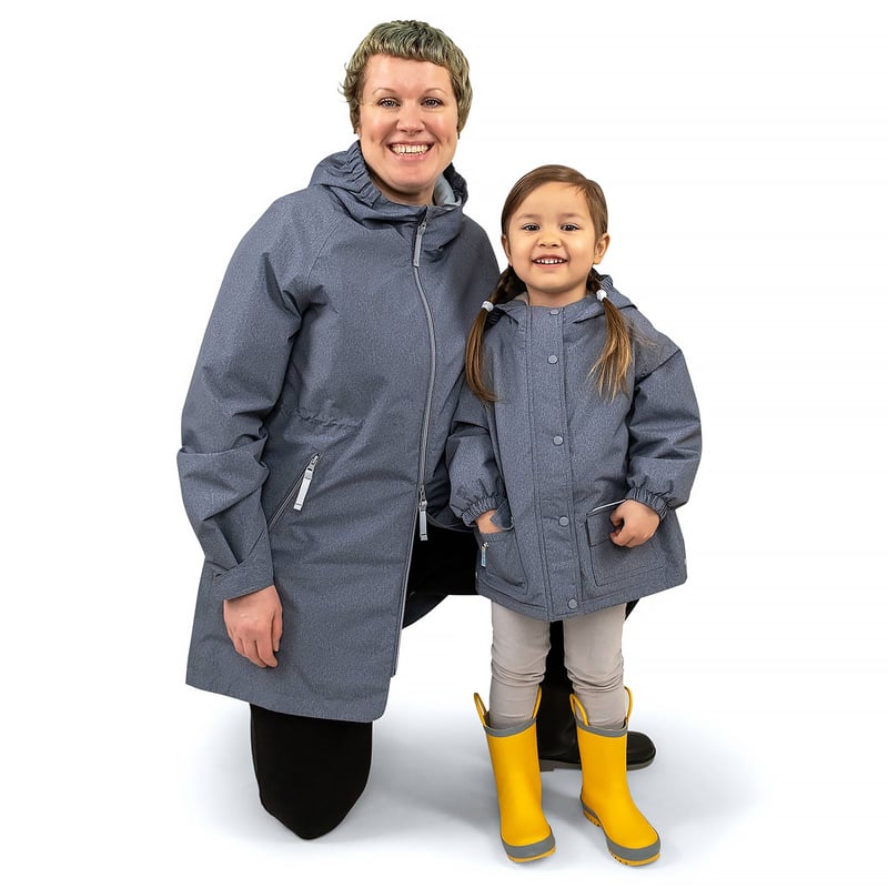 【新品】ＨＡＵ　raincoat & bag Womens Adjustable Rain Jackets | Heather Grey | Jan & Jul