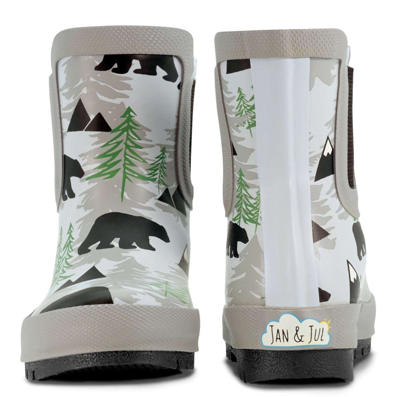 Kids Rubber Rain Boots Bear for Boys and Girls Jan Jul