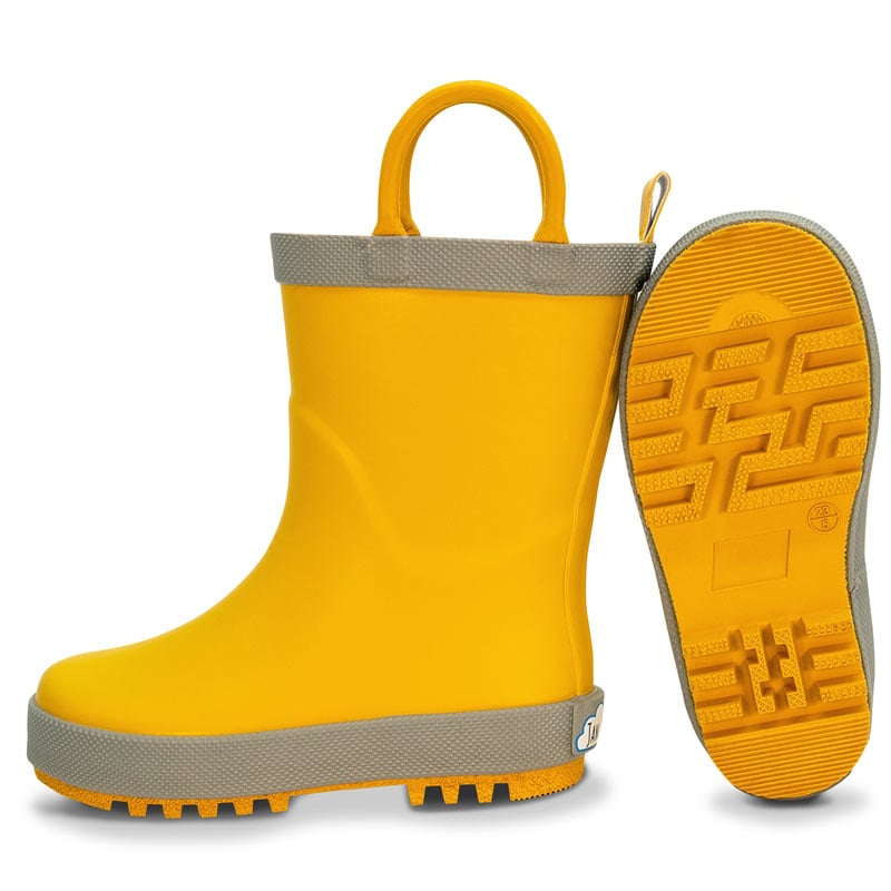 Kids Rubber Rain Boots | Yellow for Boys and Girls | Jan & Jul