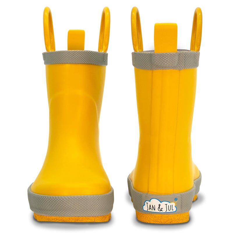 Kids Rubber Rain Boots | Yellow for Boys and Girls | Jan & Jul