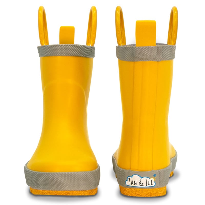 Kids Rubber Rain Boots Yellow for Boys and Girls Jan Jul