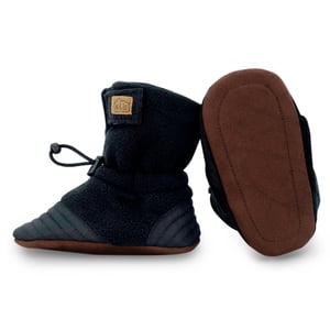 Baby Stay-Put Cozy Booties | Black