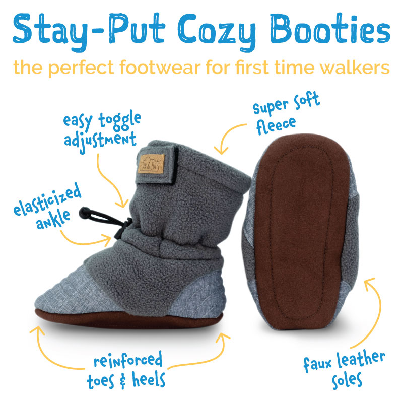 Baby Stay-Put Cozy Booties, Terrazzo Crib Shoes