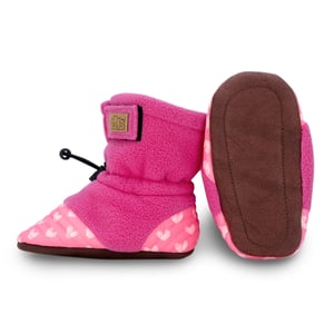 Baby Stay-Put Cozy Booties | Hearts