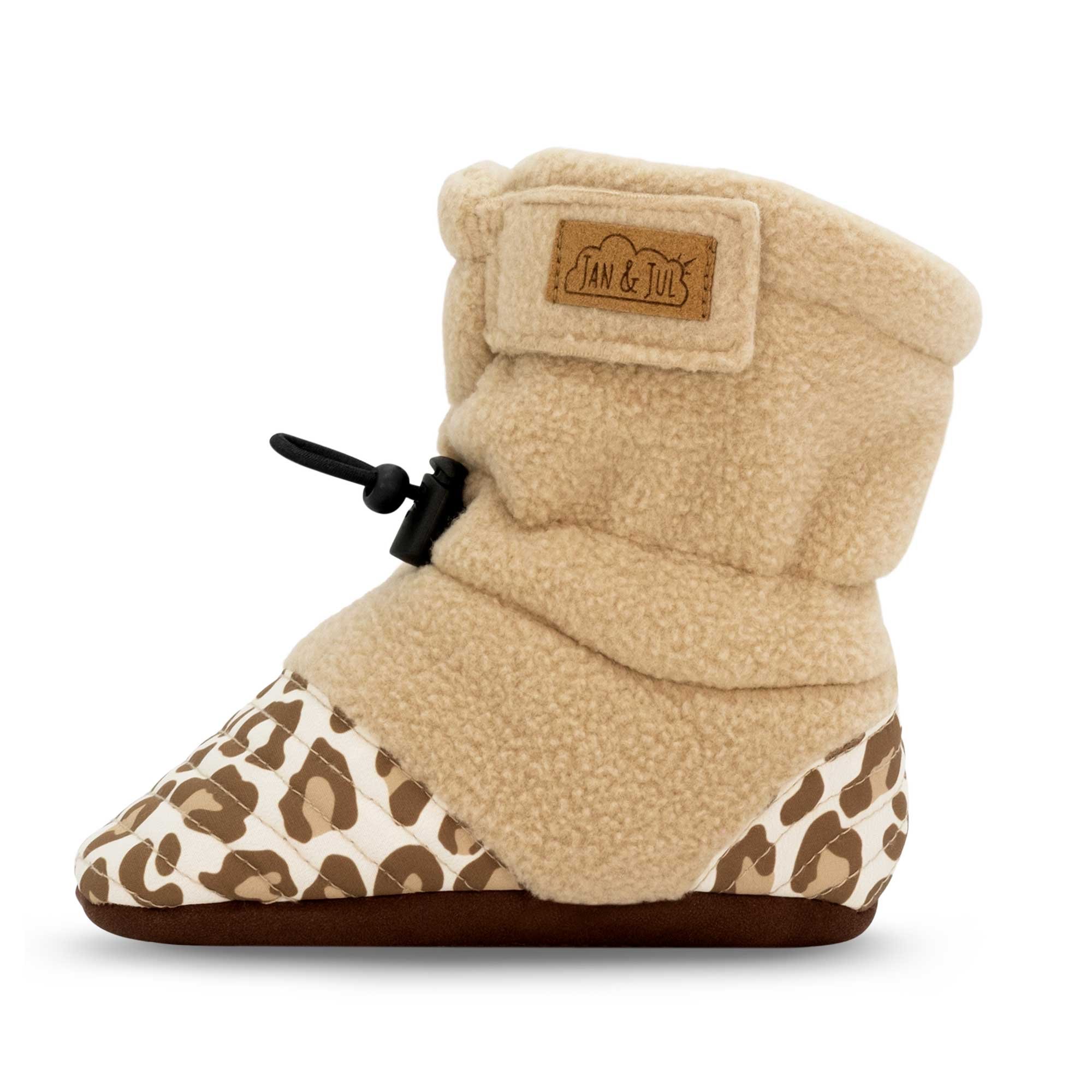 Jan & Jul Stay-Put Cozy Booties - Leopard Jan & Jul Stay-Put Cozy Booties - Leopard