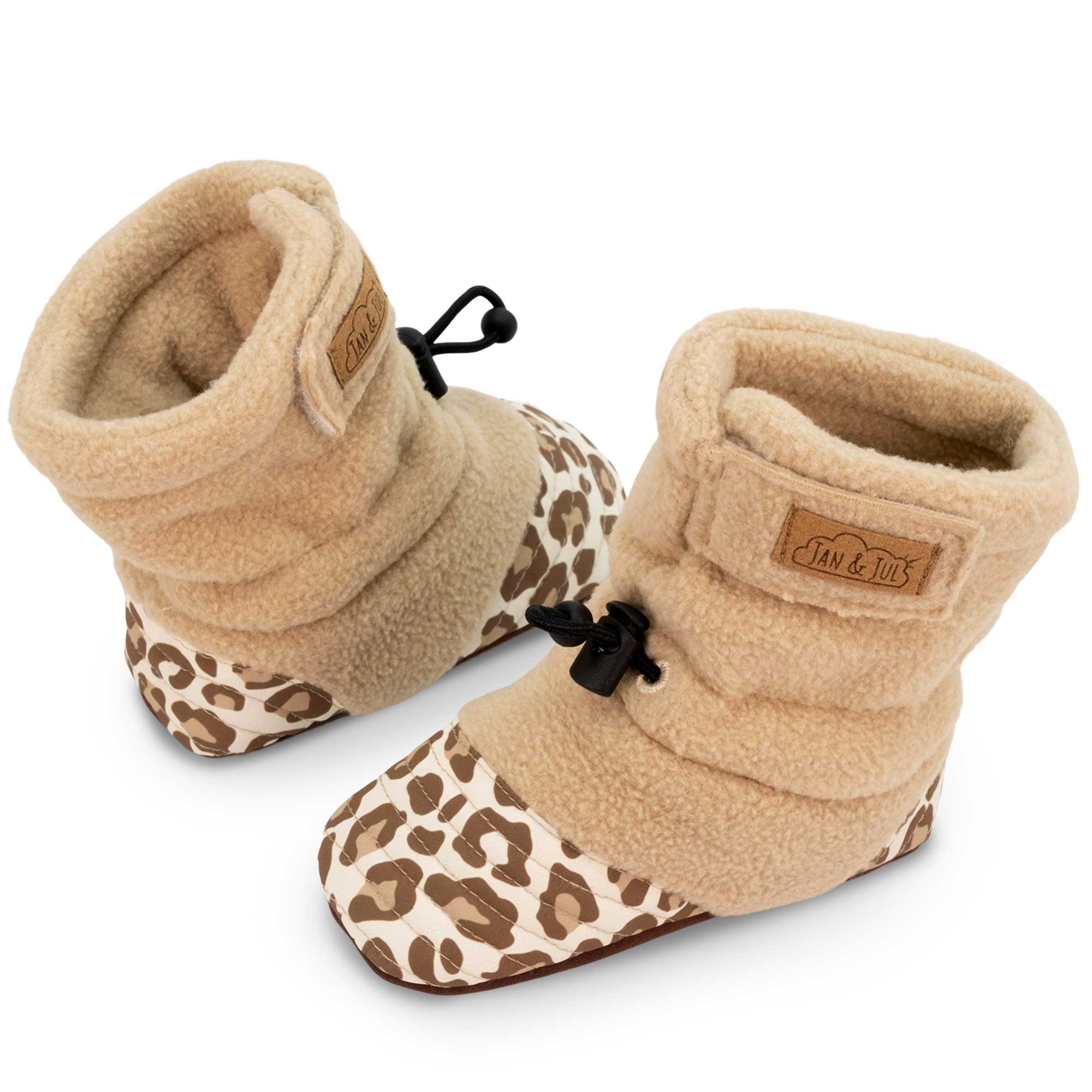 Jan & Jul Stay-Put Cozy Booties - Leopard Jan & Jul Stay-Put Cozy Booties - Leopard