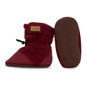 Baby Stay-Put Cozy Booties | Maroon