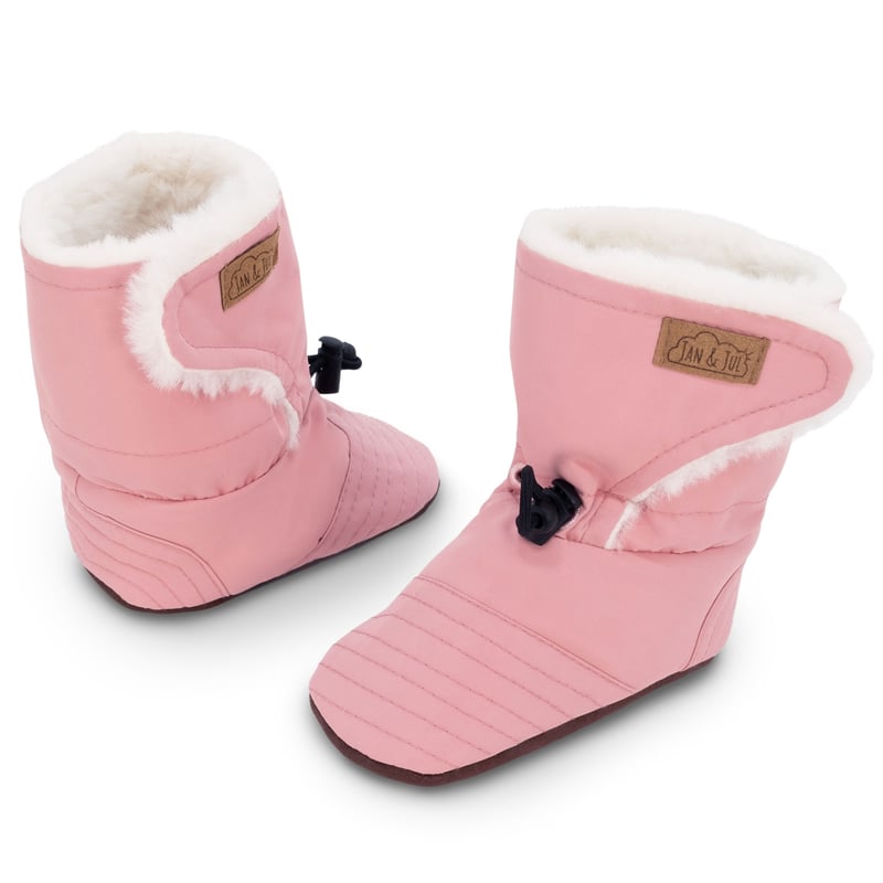 Baby Stay-Put Winter Booties | Dusty Pink