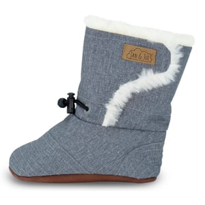 Baby Stay-Put Winter Booties | Heather Grey