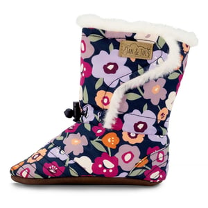 Baby Stay-Put Winter Booties | Winter Flowers