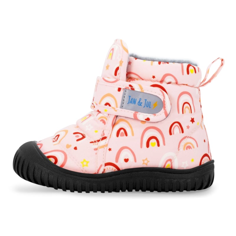 Kids Insulated Ankle Boots Pink Rainbow for Toddlers Jan Jul
