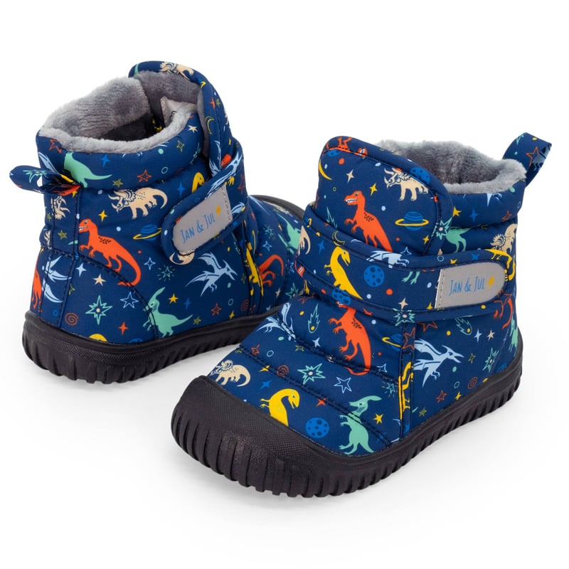 Kids Insulated Ankle Boots | Space Dinos