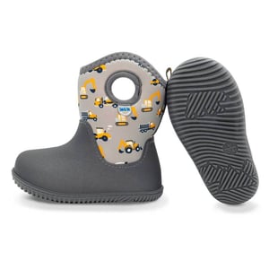 Kids Lite Waterproof Boots | Grey Construction